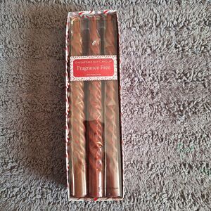 Chesapeake Bay Candle Set Of‎ 6 10" Tappered Candle Sticks Twist Cinnamon Color